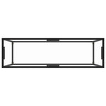Mesa auxiliar de cristal templado transparente HKH