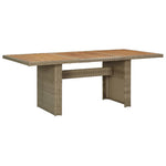 HKH Mesa de Comedor Jardín 200x100x74 Cm Ratán PE Marrón - Marrón