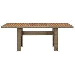 HKH Mesa de Comedor Jardín 200x100x74 Cm Ratán PE Marrón - Marrón