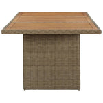 HKH Mesa de Comedor Jardín 200x100x74 Cm Ratán PE Marrón - Marrón