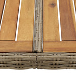 HKH Mesa de Comedor Jardín 200x100x74 Cm Ratán PE Marrón - Marrón