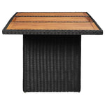 HKH Mesa de Jantar Jardim 200x100x74 Cm Vime Pe - Preto