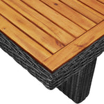 HKH Mesa de Jantar Jardim 200x100x74 Cm Vime Pe - Preto