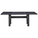 HKH Mesa de Jantar Jardim 200x100x74 Cm Vidro e Vime Pe - Preto