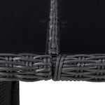 HKH Mesa de Jantar Jardim 200x100x74 Cm Vidro e Vime Pe - Preto