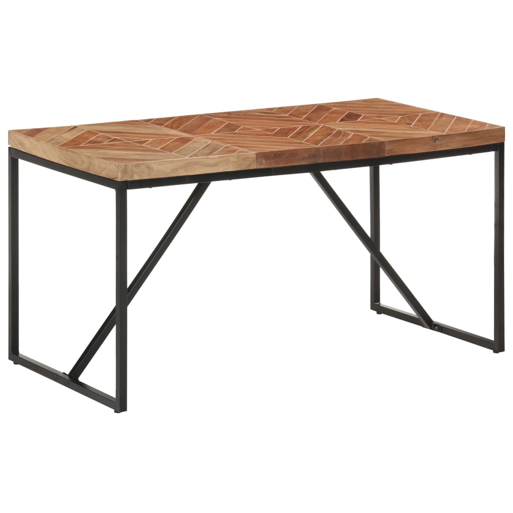 Mesa de comedor HKH de madera maciza de mango y acacia