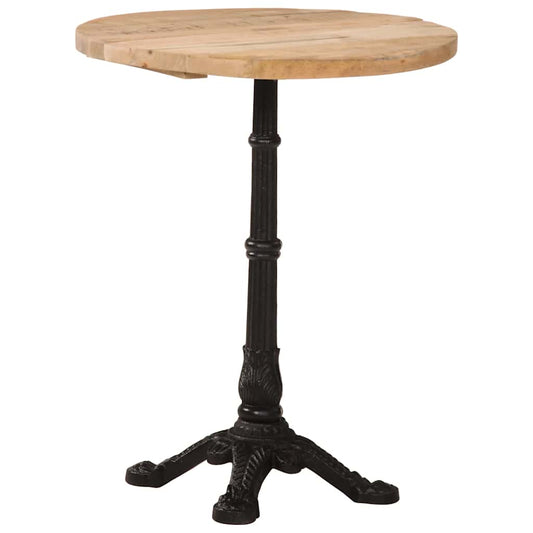 HKH Mesa de bar de madera maciza de mango rugosa