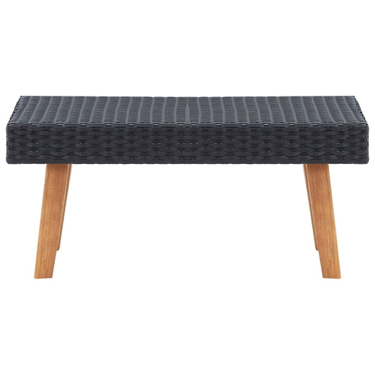 HKH Mesa de Centro para Jardim Vime Pe - Preto