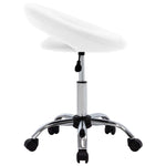 HKH Cadeira de Trabalho com Rodas em Couro Artificial - Branco