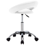HKH Cadeira de Trabalho com Rodas em Couro Artificial - Branco