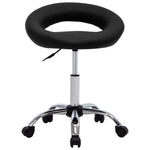 Silla de oficina con ruedas HKH de cuero artificial - Negro