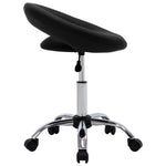 Silla de oficina con ruedas HKH de cuero artificial - Negro