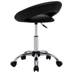 Silla de oficina con ruedas HKH de cuero artificial - Negro
