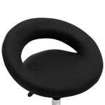 Silla de oficina con ruedas HKH de cuero artificial - Negro