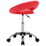 HKH Cadeira de Trabalho com Rodas em Couro Artificial - Vermelho
