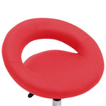 HKH Cadeira de Trabalho com Rodas em Couro Artificial - Vermelho