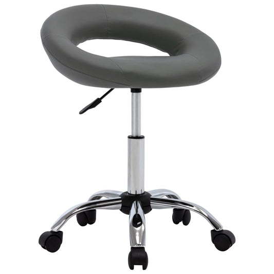 HKH Cadeira de Trabalho com Rodas em Couro Artificial - Cinzento