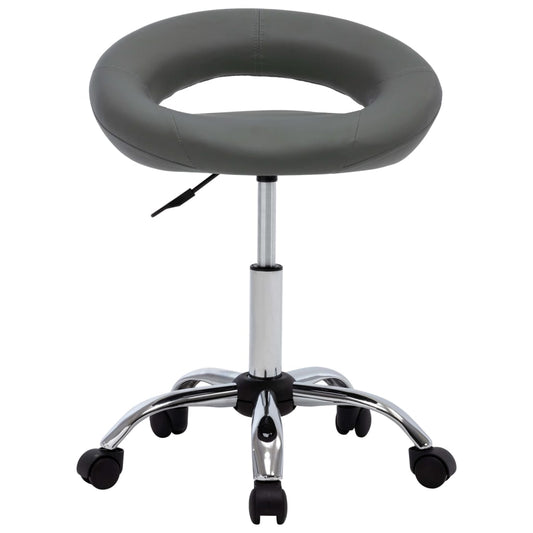 HKH Cadeira de Trabalho com Rodas em Couro Artificial - Cinzento