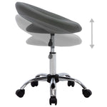 HKH Cadeira de Trabalho com Rodas em Couro Artificial - Cinzento