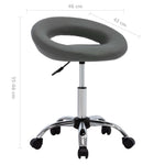 HKH Cadeira de Trabalho com Rodas em Couro Artificial - Cinzento