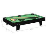 HKH Mini Mesa de Bilhar 92x52x19 cm - Preto e Verde
