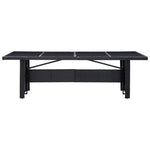HKH Mesa de Jardim 240x90x74 Cm Vime Pe e Vidro - Preto