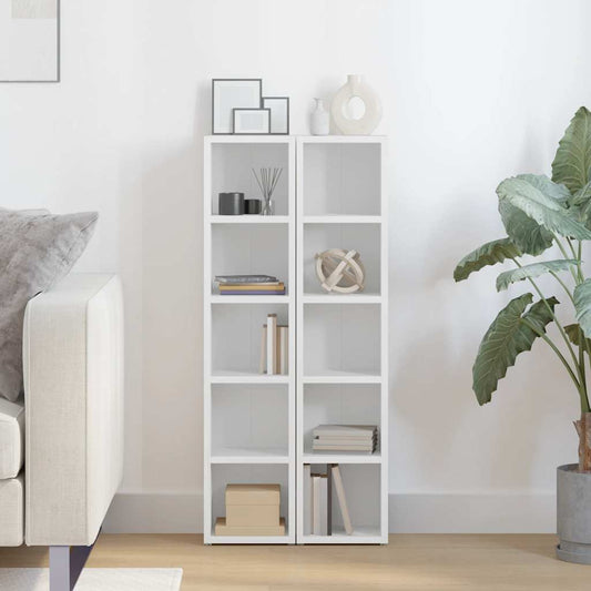 HKH Armários para CD 2 Peças - 21x16x93,5 Cm - Branco