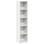 HKH Armários para CD 2 Peças - 21x16x93,5 Cm - Branco