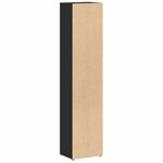 HKH Armarios para CD 2 Piezas - 21x16x93,5 Cm - Negro