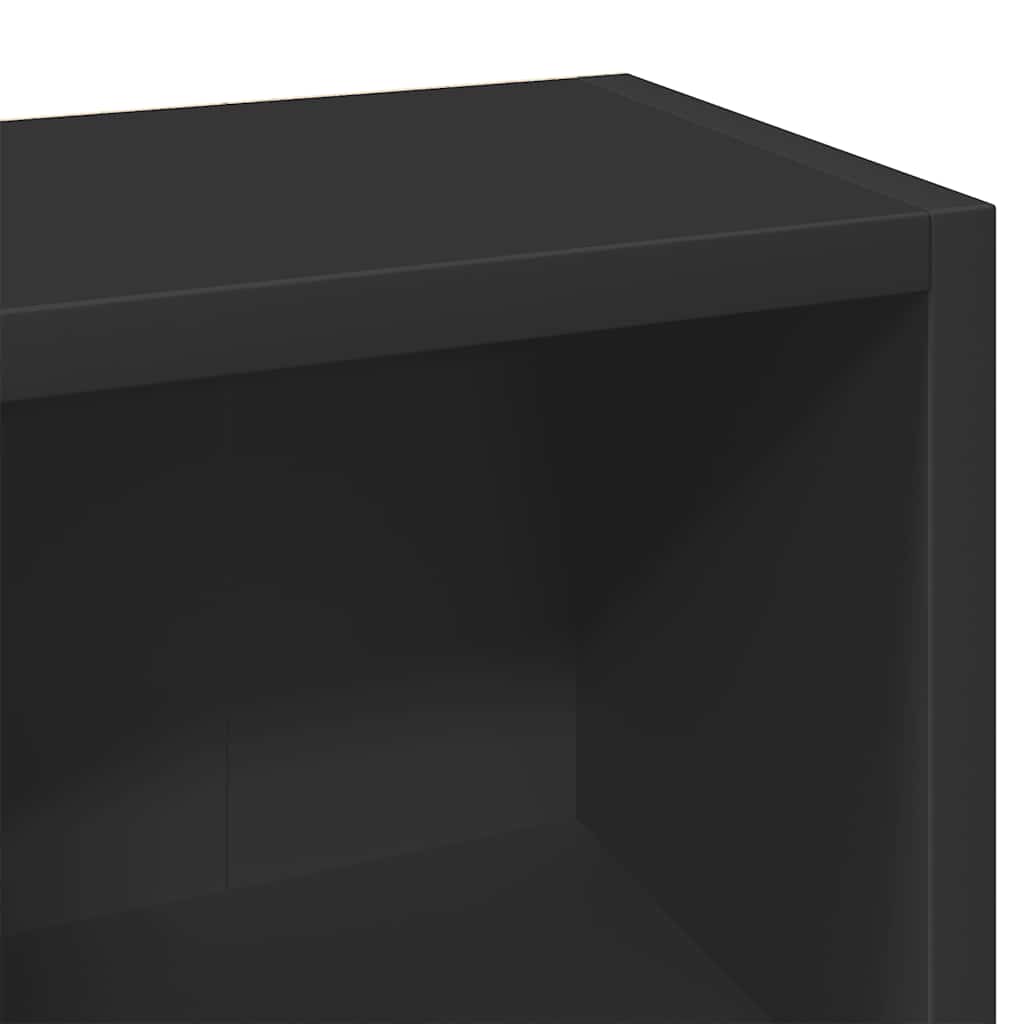 HKH Armarios para CD 2 Piezas - 21x16x93,5 Cm - Negro