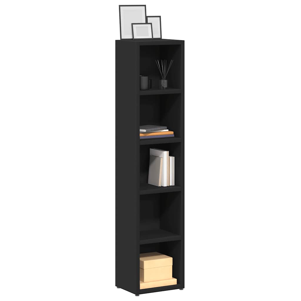 HKH Armarios para CD 2 Piezas - 21x16x93,5 Cm - Negro