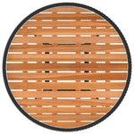 HKH Mesa de Jantar P/ Jardim Ã˜ 70 Cm Vime Pe e Acácia Maciça - Preto