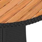 HKH Mesa de Jantar P/ Jardim Ã˜ 70 Cm Vime Pe e Acácia Maciça - Preto