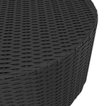 HKH 9 Pcs Conjunto Sofás P/ Jardim C/ Almofadões Vime Pe Castanho - Marrom