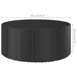 HKH 9 Pcs Conjunto Sofás P/ Jardim C/ Almofadões Vime Pe Castanho - Marrom