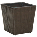 HKH 7 Pcs Conjunto Sofás P/ Jardim C/ Almofadões Vime Pe Cinzento - Cinzeto