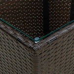 HKH 7 Pcs Conjunto Sofás P/ Jardim C/ Almofadões Vime Pe Cinzento - Cinzeto