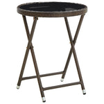 HKH 7 Pcs Conjunto de Sofás Jardim C/ Almofadões Vime Pe Castanho - Marrom