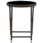 HKH 7 Pcs Conjunto de Sofás Jardim C/ Almofadões Vime Pe Castanho - Marrom