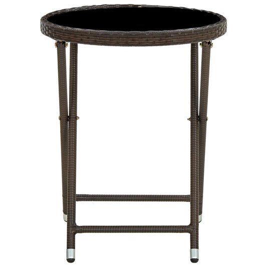 HKH 7 Pcs Conjunto de Sofás Jardim C/ Almofadões Vime Pe Castanho - Marrom
