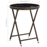 HKH 7 Pcs Conjunto de Sofás Jardim C/ Almofadões Vime Pe Castanho - Marrom