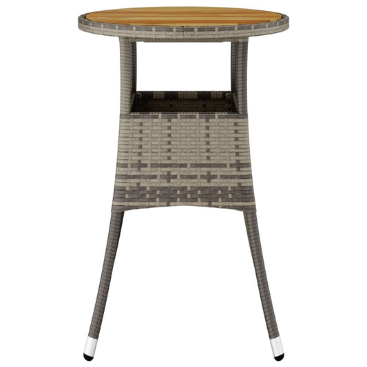 HKH Mesa de Jardim Ã˜60x75 Cm Madeira de Acácia e Vime Pe - Cinzento