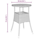 HKH Mesa de Jardim Ã˜60x75 Cm Madeira de Acácia e Vime Pe - Cinzento