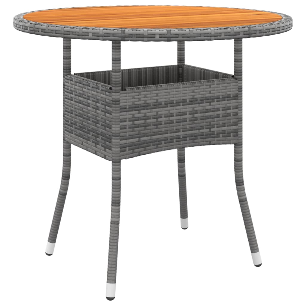 HKH 9 Pcs Conj. Sofás Jardim com Almofadões Vime Pe Cinzento-claro - Cinzeto