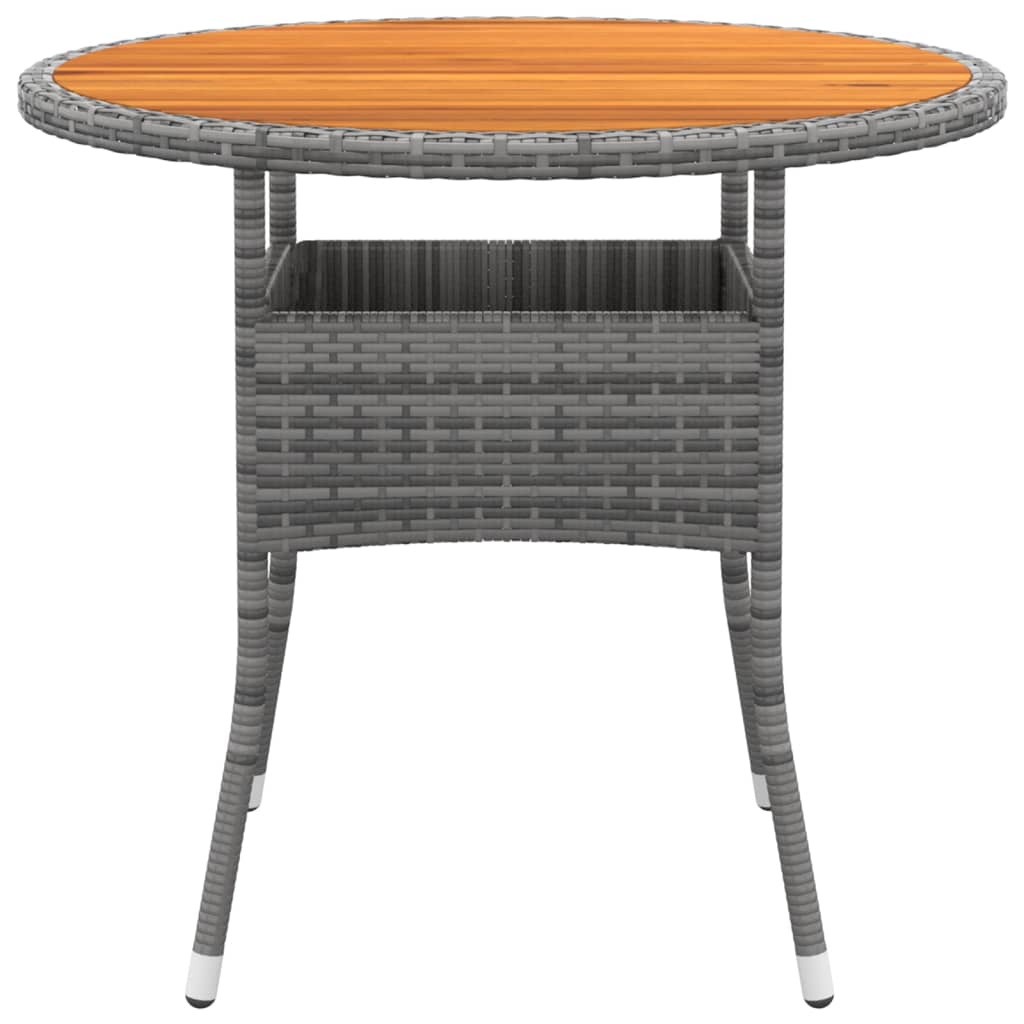 HKH 9 Pcs Conj. Sofás Jardim com Almofadões Vime Pe Cinzento-claro - Cinzeto