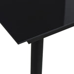HKH Mesa de Jantar para Jardim Aço e Vidro - Preto