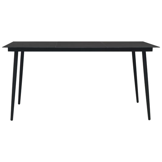 HKH 11 Pcs Conjunto Sofás de Jardim C/ Almofadões Vime Pe - Preto