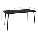 HKH 11 Pcs Conjunto Sofás de Jardim C/ Almofadões Vime Pe - Preto