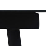 HKH Mesa de Jantar para Jardim Aço e Vidro - Preto