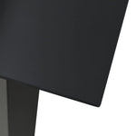 HKH Mesa de Jantar para Jardim Aço e Vidro - Preto